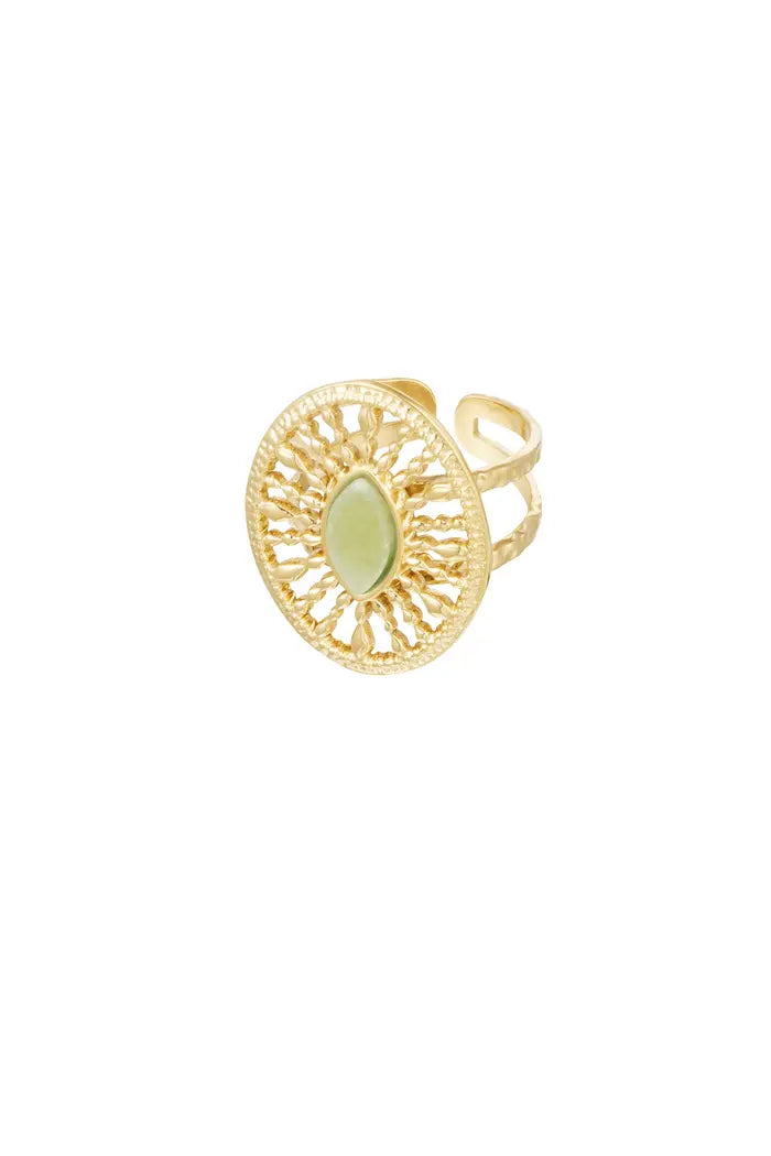 SUN STONE - GOLD/LIGHT GREEN 