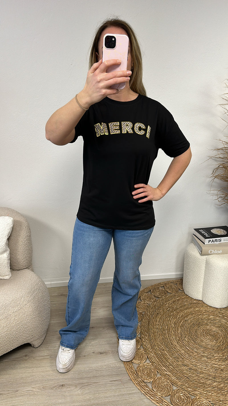 MERCI T-SHIRT (36 TOT 42) - 2 KLEUREN