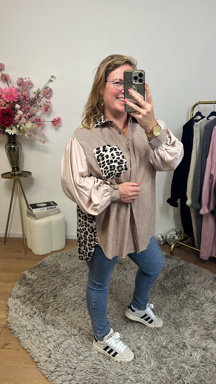 PANTER STREEP BLOUSE 1049