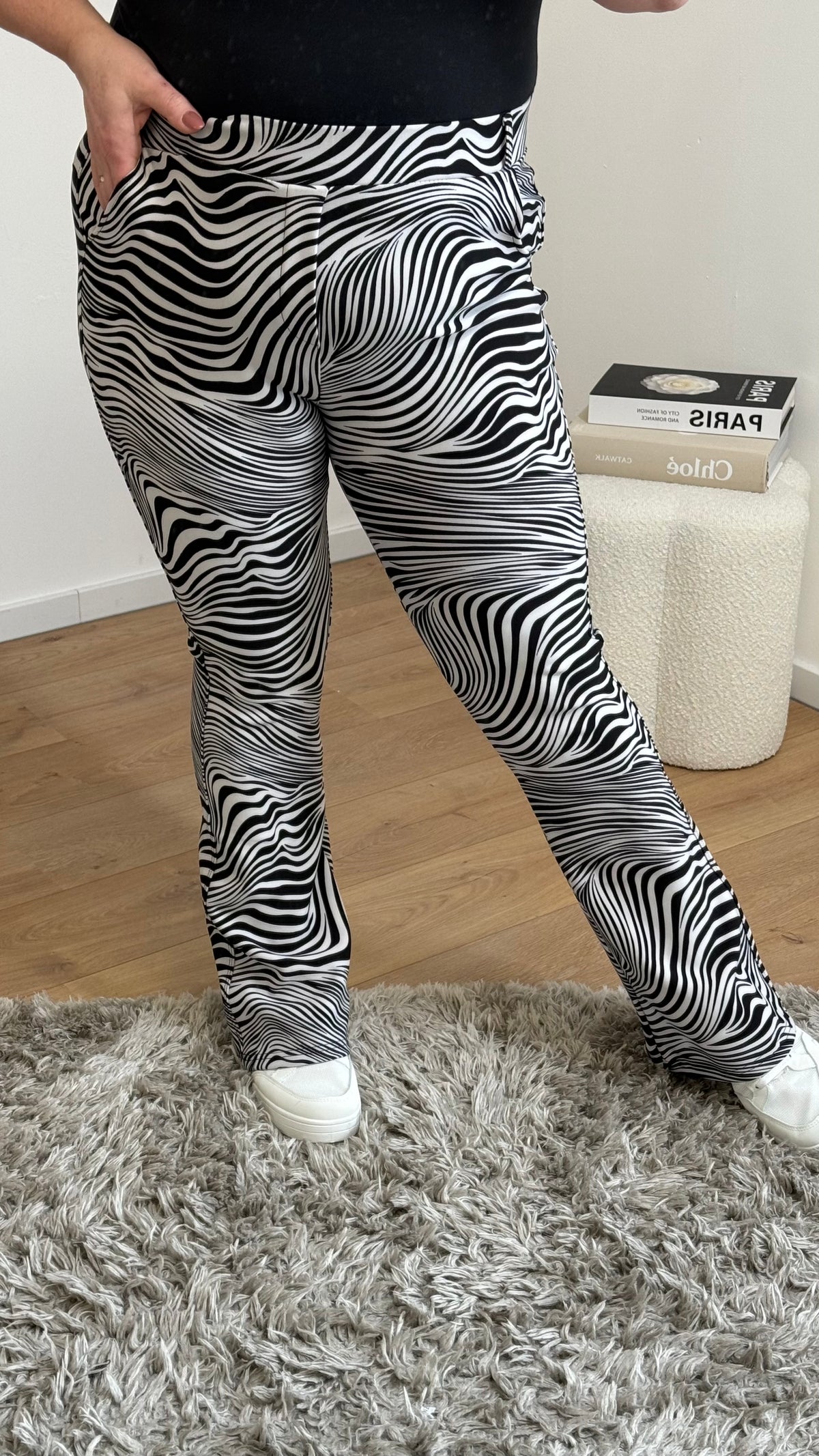 FLARED TRAVEL TROUSER ZEBRA - HY375