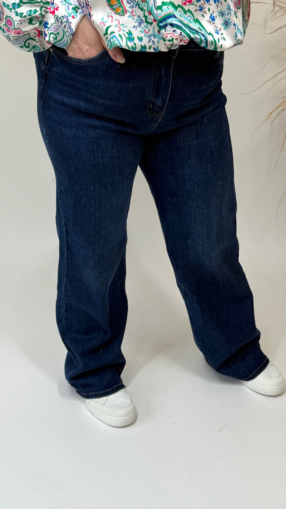 GOODIES JEANS WIDE LEG DJ2542 - DENIM DARK