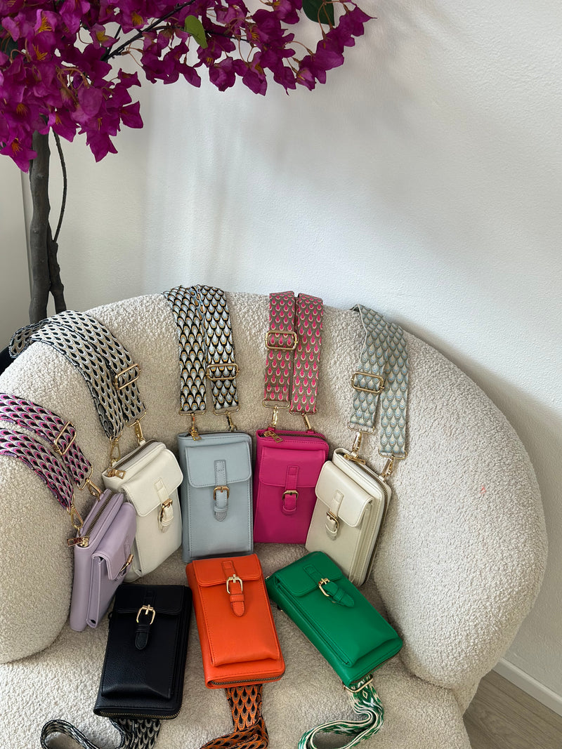 COLOR PHONE WALLET BAG - 8 COLORS