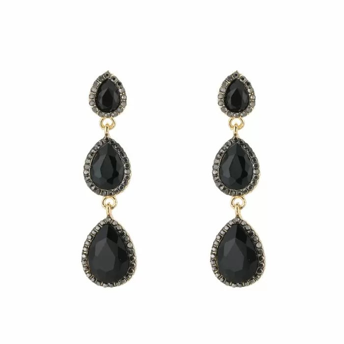 OVAL STONE EARRINGS - 2 COLORS