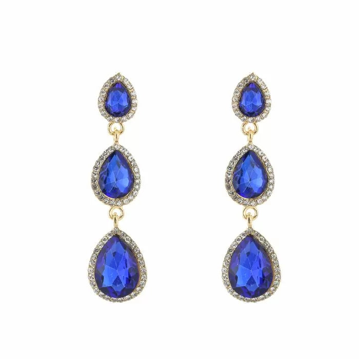 OVAL STONE EARRINGS - 2 COLORS