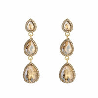 OVAL STONE EARRINGS - 2 COLORS