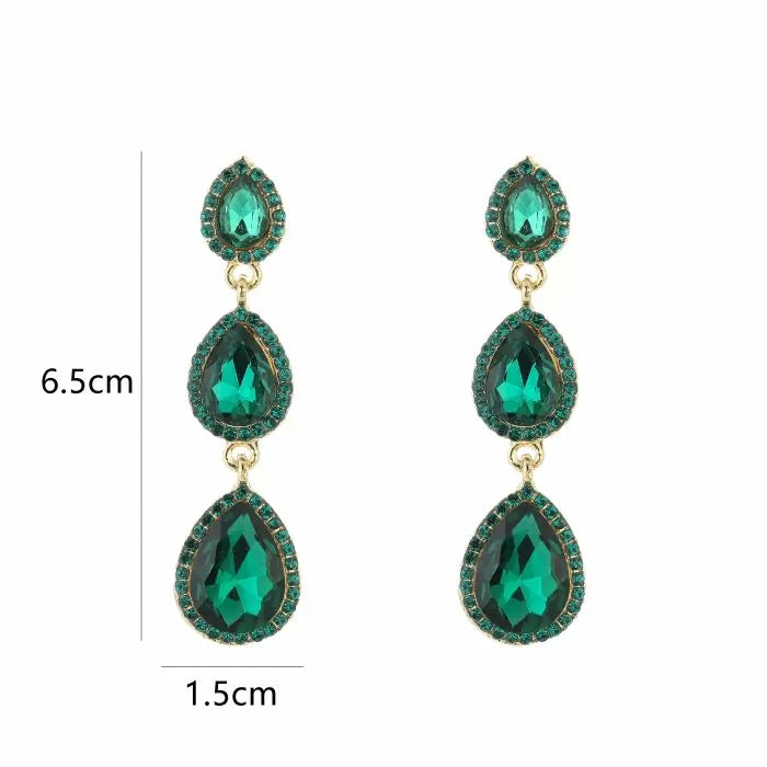 OVAL STONE EARRINGS - 2 COLORS