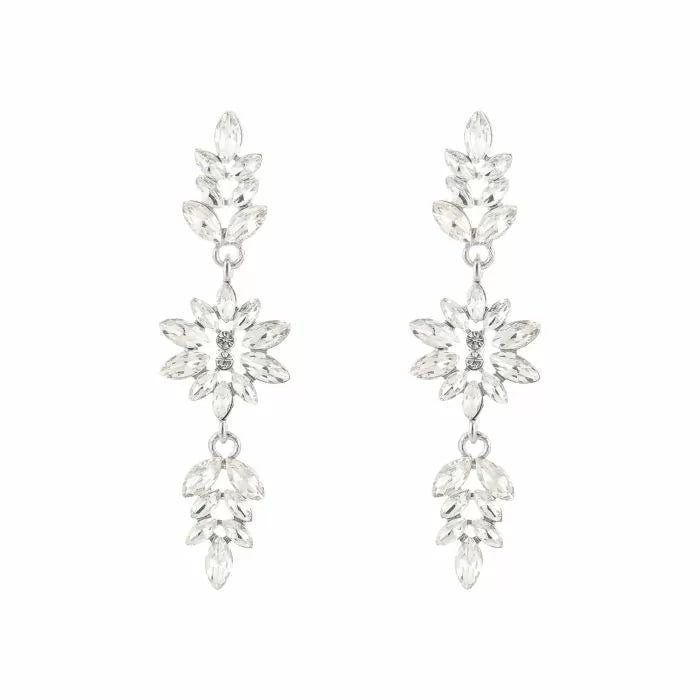 FLOWER DIAMOND OORBELLEN