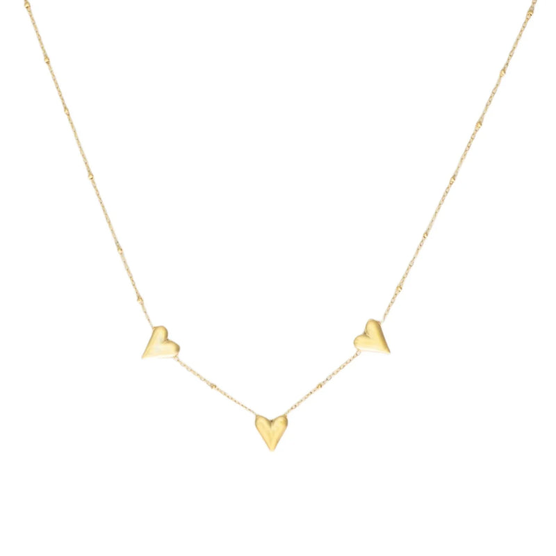 DIAMOND LOCKED HEART NECKLACE - GOLD