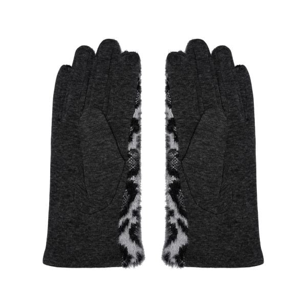 LEOPARD GLOVES - GRAY 